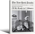 Vintage Newspaper Framed Wall Art Trendy Black and White Aesthetic Posters by FuSatisYilife