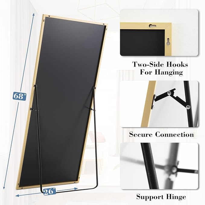 DUMOS 26"x68" Full Length Mirror - Image 5