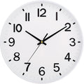 HZDHCLH White Wall Clocks Battery Operated 12 inch Silent Non Ticking Modern by HZDHCLH