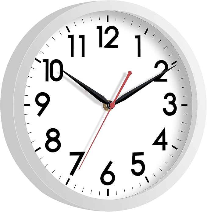AKCISOT 12 Inch Wall Clock Silent Non Ticking Modern Wall Clocks Battery - Image 2