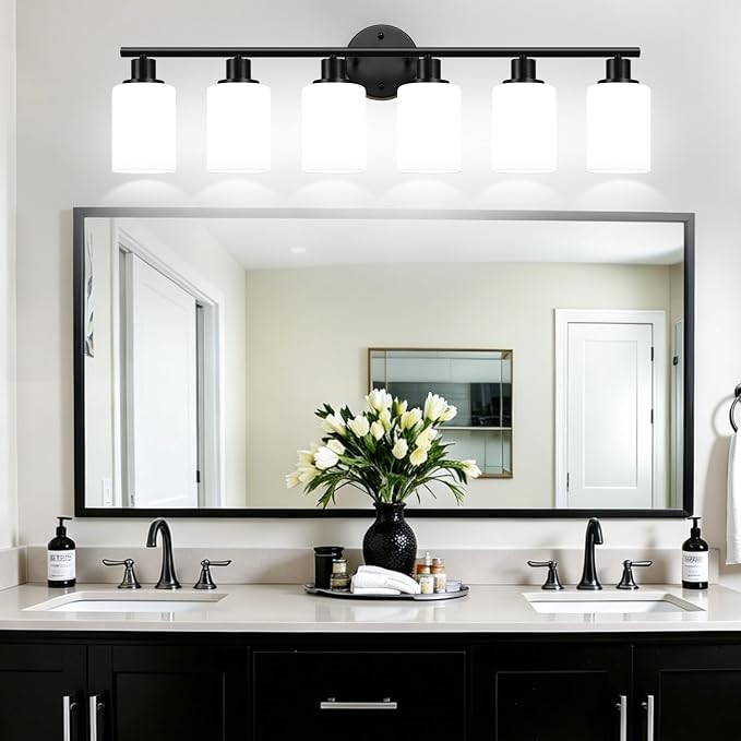 Zarbitta 6-Light Bathroom Light Fixtures, Bathroom Wall Lamp, - Image 5