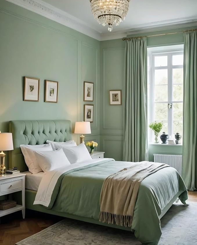 Dimoon 236''x23.6'' Green Peel and Stick Wallpaper Contact Paper Modern Self - Image 6