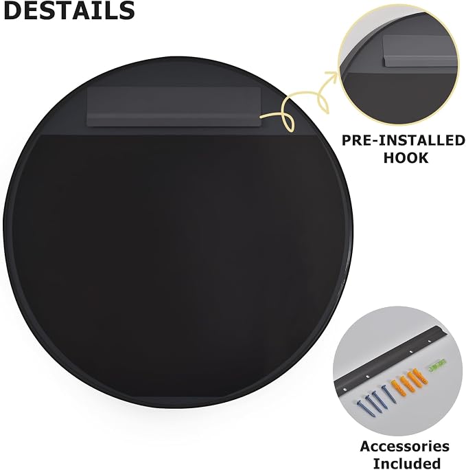 24 Inch Round Bathroom Mirror - Image 6