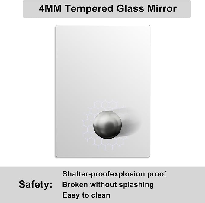 Frameless Mirror, Rectangle Bathroom Mirror - Image 5