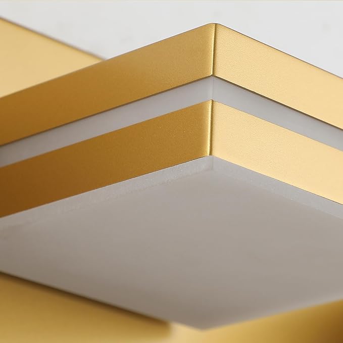 SineRise LED Modern Bathroom Vanity Light Fixtures, Matte Gold Modern Acrylic - Image 4
