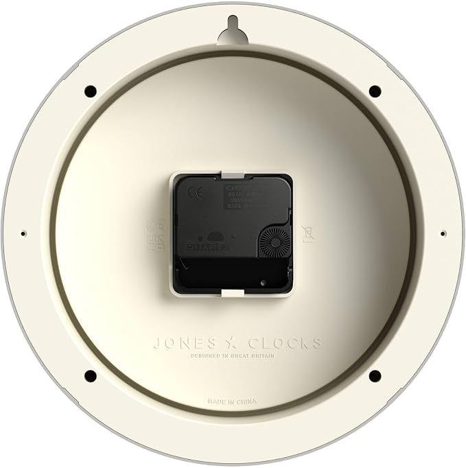 JONES CLOCKS® Fuze wall Clock | Small Round Clock | Beige | Playful Modern - Image 6