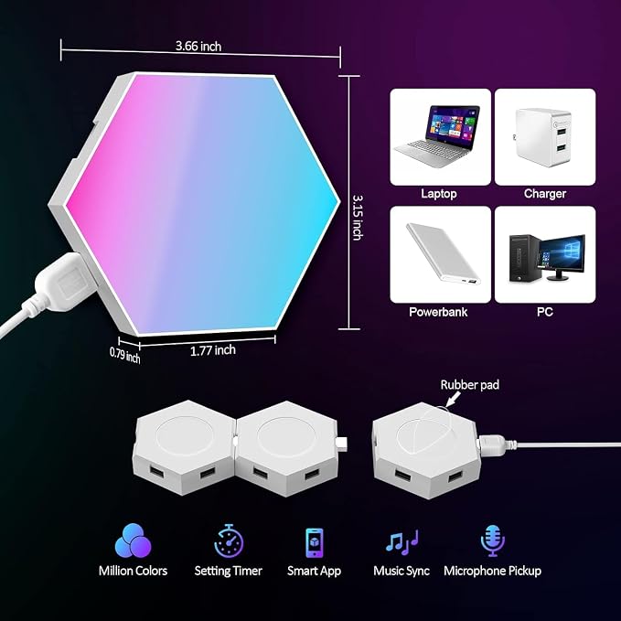 Kangtaixin Hexagon LED Lights 12 Pack - Image 6