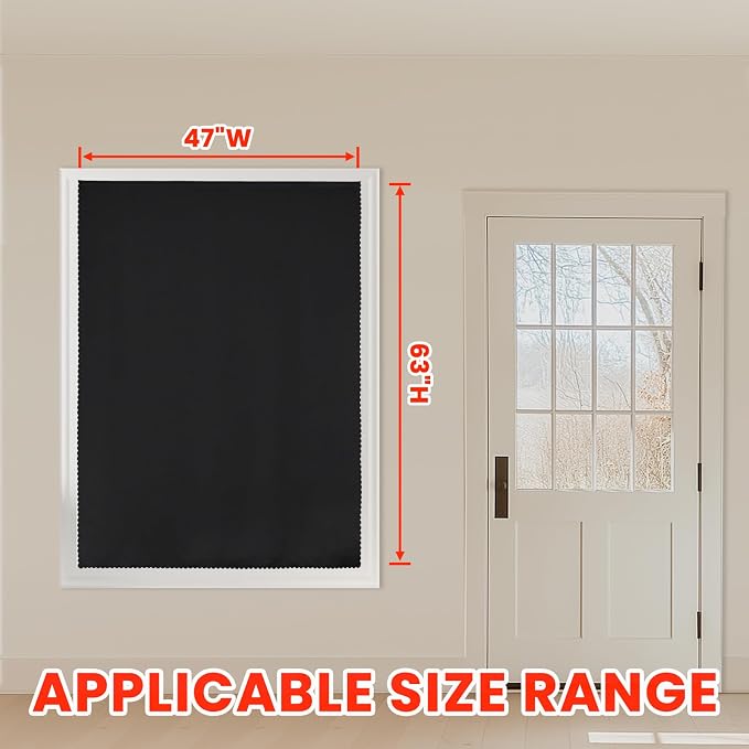 AJAZZ self Adhesive Portable 100% Blackout Curtains Simple and Easy to - Image 6