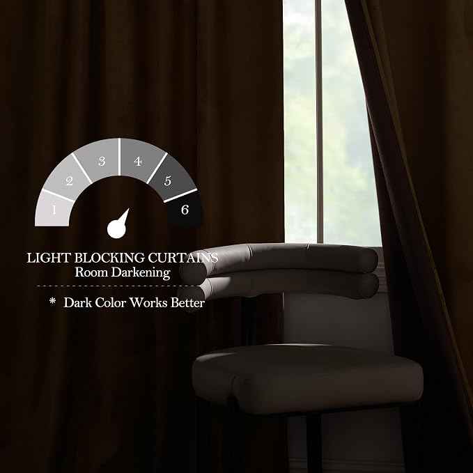 NICETOWN 96 inch Warm Velvet Blackout Curtains - Image 3