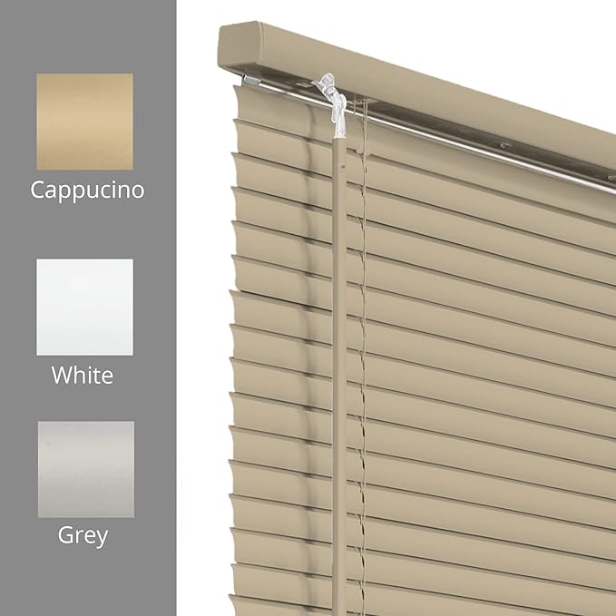 CHICOLOGY Mini Blinds for Indoor Windows – 42"W x 48"H, Cappuccino Horizontal - Image 5