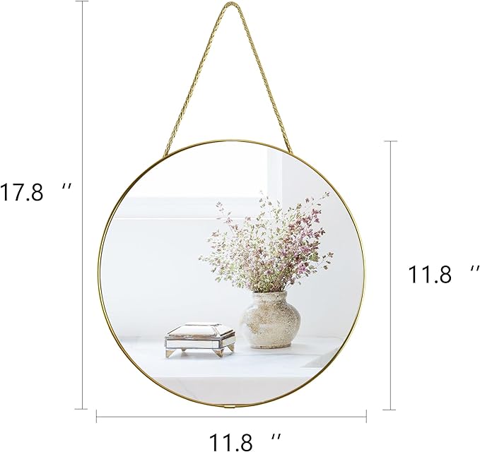 YCHMIR 11.8-inch Small Round Wall Mirror - Image 6