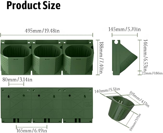 36 Pockets Living Wall Planter Indoor, Self Watering Wall Hanging Planters - Image 9