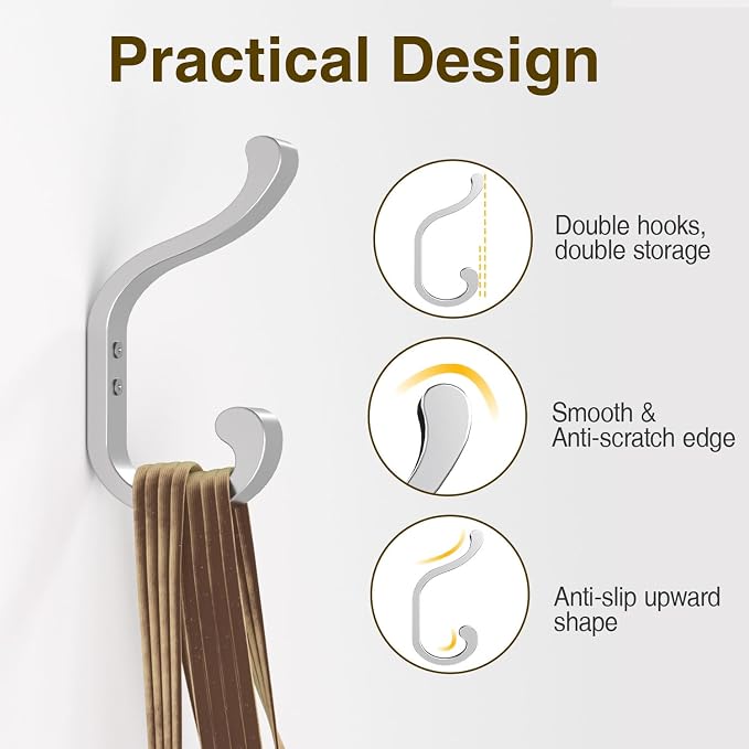 bussdis 6-Pack Heavy Duty Wall Hooks - Image 3