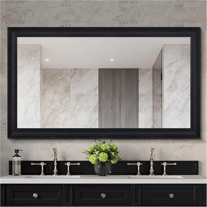 36" x 60" Rustic Wooden Framed Wall Mirror by nolsia