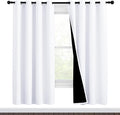 NICETOWN White Blackout Curtains 72 inches Long, Full Light Blocking Drapes by NICETOWN