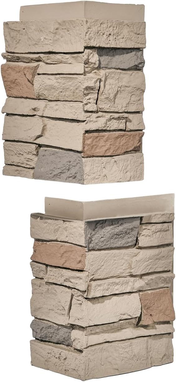 Desert Yellow Faux Stone Outside Corner Panels 23.6" Combined Interlocking - Image 2