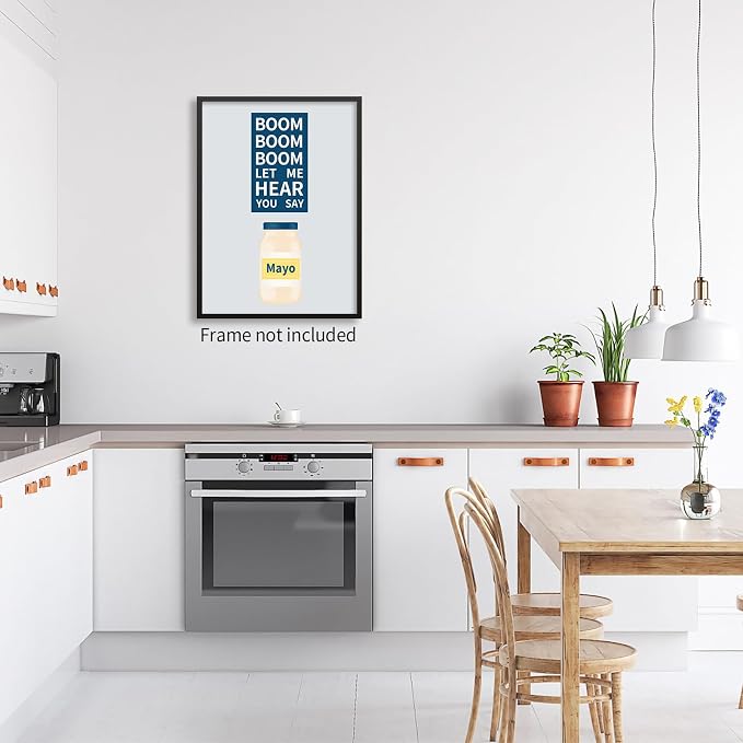 PDFI Kitchen Canvas Wall Art Vintage Mayonaise Jar Prints Funny Kitchen Signs - Image 5