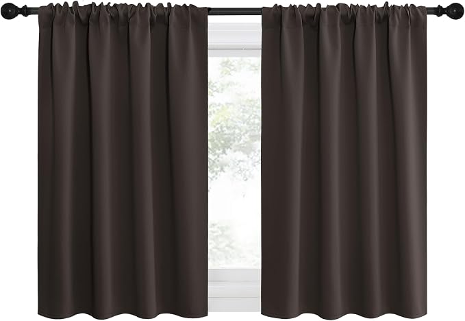 NICETOWN 2 Panels Blackout Curtains, Rod Pocket Thermal Insulated Drapes by NICETOWN