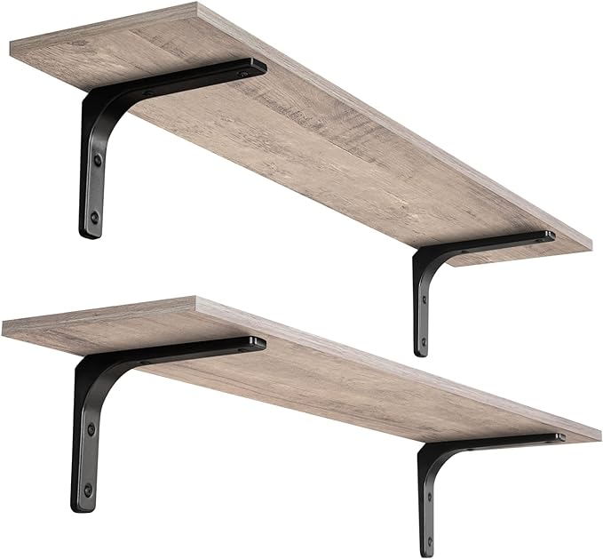 DINZI LVJ Long Wall Shelves, 39.4Inch Wall Mounted Shelves Set of 2, Extra by DINZILVJ