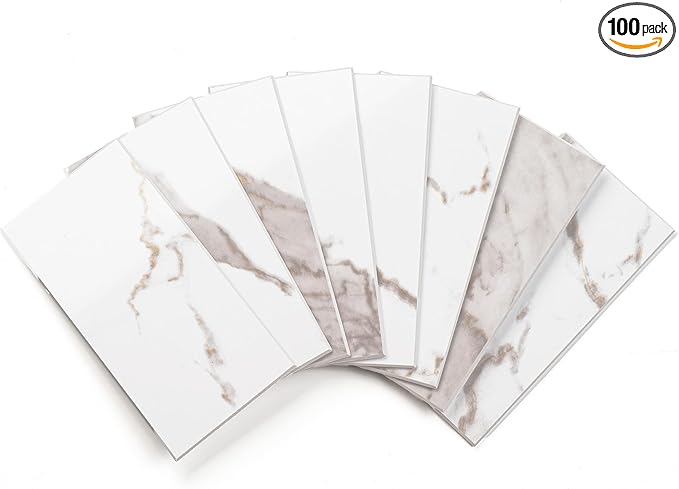 StyloVue 100 Pieces Peel and Stick Backsplash by StyloVue