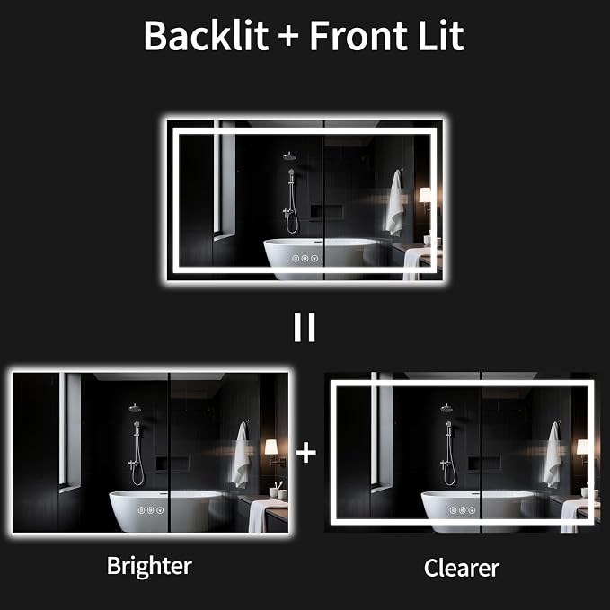 LED Bathroom Mirrors 28"x60" Bathroom Mirror - Image 2