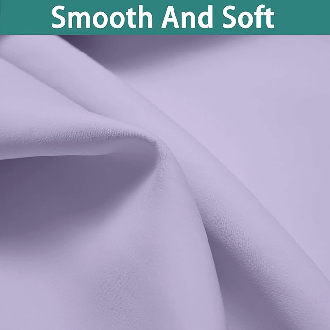 Yakamok Full Blackout Curtains 45 Inches Long, 2 Thick Layers Grommet Top - Image 7