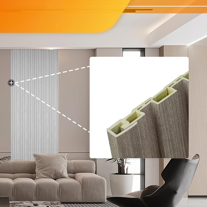 OUZUGIE 8-Pack 57 Inches, WPC Slat Wall Panel Trim, Corner Guard - Image 3
