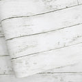 Abyssaly Peel and Stick Wallpaper 511.8"X 17.7" Thickened White Gray Wood by Abyssaly