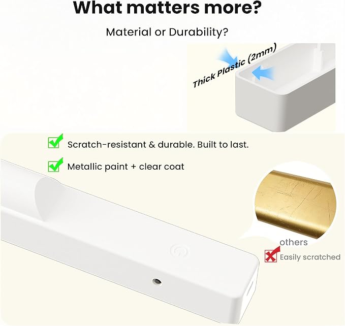 Picture Light with Remote - 16in White Rechargeable Battery Wall Light - Image 7