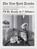 Vintage Newspaper Wall Art Trendy Black and White Aesthetic Posters Funny I'll by FuSatisYilife