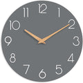 cicininc Wall Clock, 12 Inch Wooden Silent Non-Ticking, Decorative Battery by CICININCOfficial