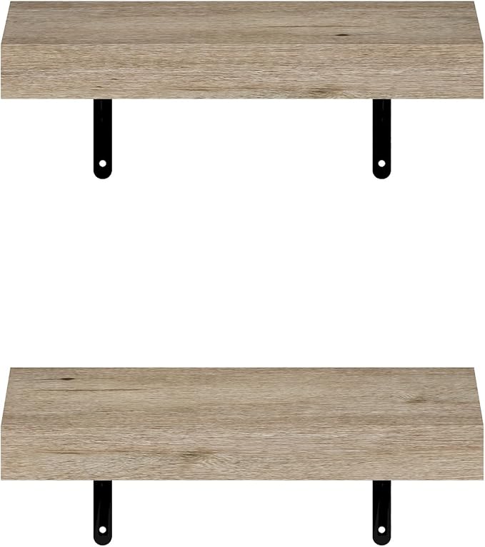 Furinno Tanna Floating Shelves for Wall Set of 2, 15-Inch Wall Shelf, Triple - Image 6