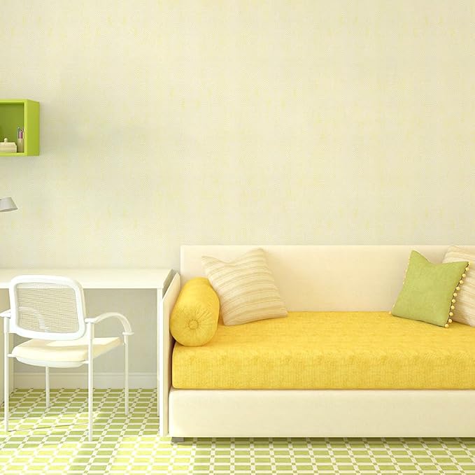 Grasscloth Peel and Stick Wallpaper Beige and Yellow Contact Paper 15.7inch x - Image 6