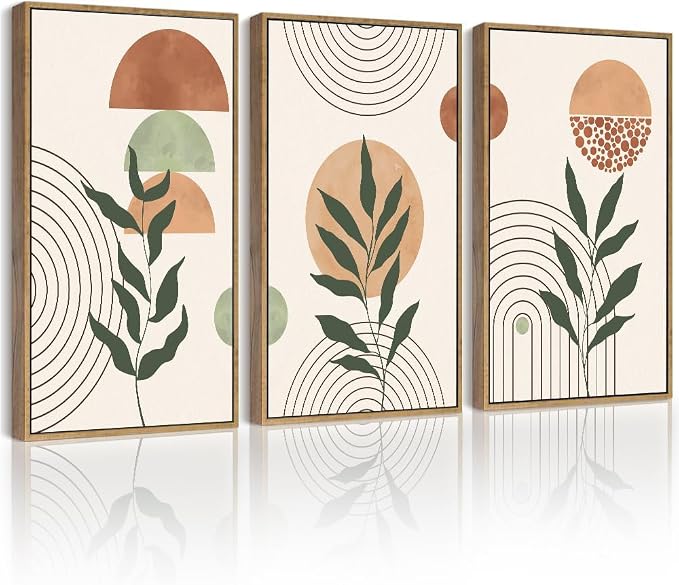 PHOPAGO Boho Wall Art Sage Plant Botanical Bohemain Framed Wall Printing Large - Image 9