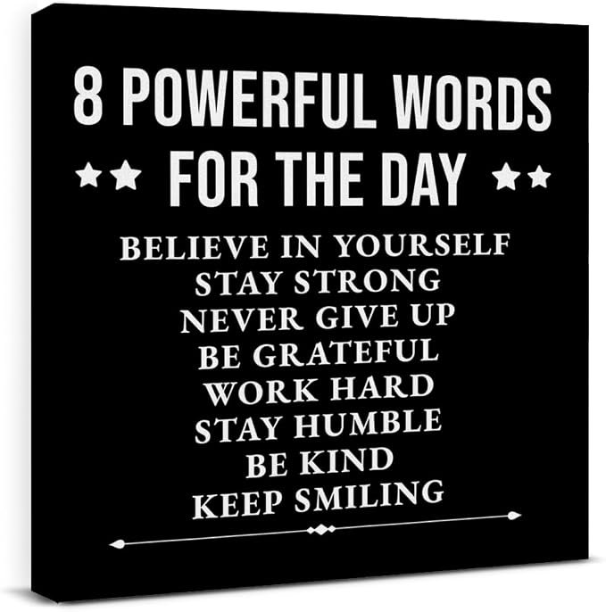 Inspirational Wall Decor, Motivational Canvas Painting Wall Art by VAHATAN
