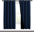 NICETOWN Complete 100% Blackout Curtain Set, Thermal Insulated & Energy by NICETOWN