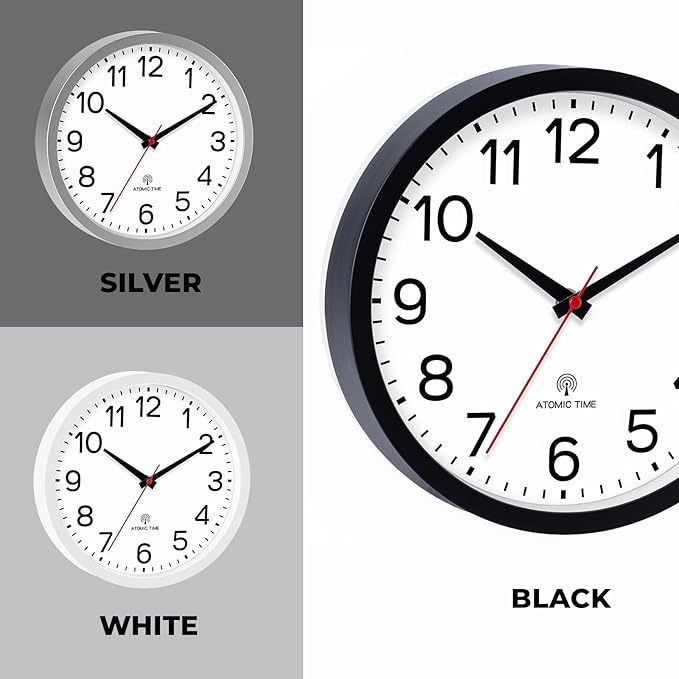 AKCISOT Atomic 10 Inch Wall Clock, Analog Indoor Battery Operated Clock - Image 3