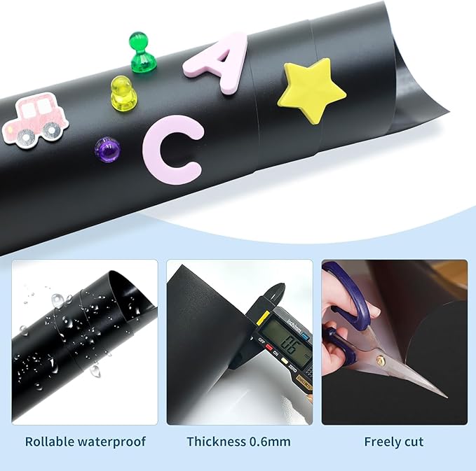 Magnetic Chalkboard Contact Paper, Magnetic Black Board Wall Decal - Image 5