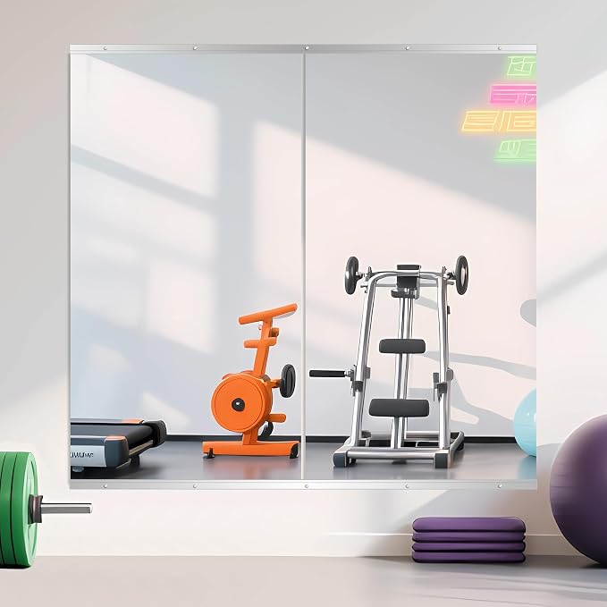 Ruomeng Home Gym Mirror, Large Frameless Body Mirror Tempered Glass - Image 4