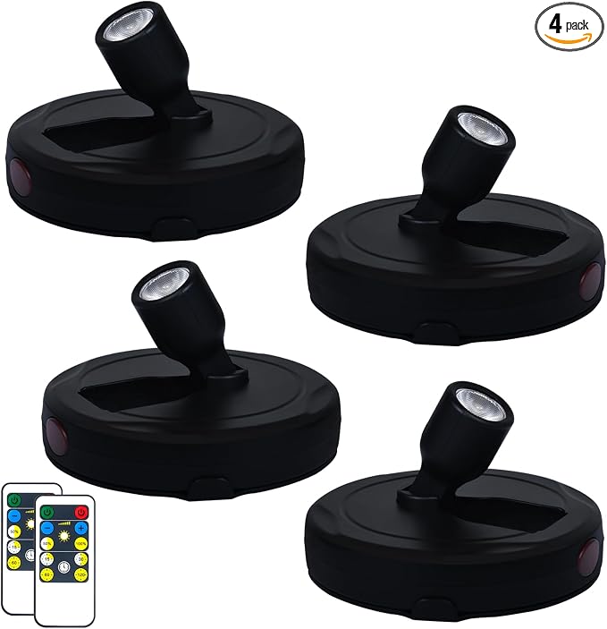 HAMVIDNE LED Spotlight, Battery Powered Picture Lights, Uplighting Indoor by HAMVIDNE