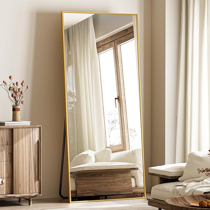 Koonmi 65"x24" Floor Mirror Full Length, Bedroom Floor Body Mirror by KOONMI