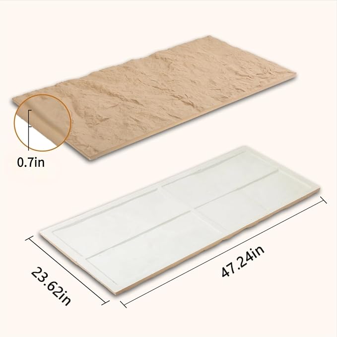 Stone 3D Wall Panels, 23.6"*47.2" Wall Paneling - Image 2