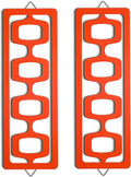 CroBlissful 2 Pcs Mid Century Modern Wall Art Wood Mid Century Elegance Decor by CroBlissful
