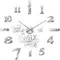 Junkin 3D Large Frameless DIY Wall Clock Modern Decor Family Quote Wall by Junkin