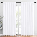 NICETOWN White Curtains, 50% Light Blocking Curtain Panels by NICETOWN