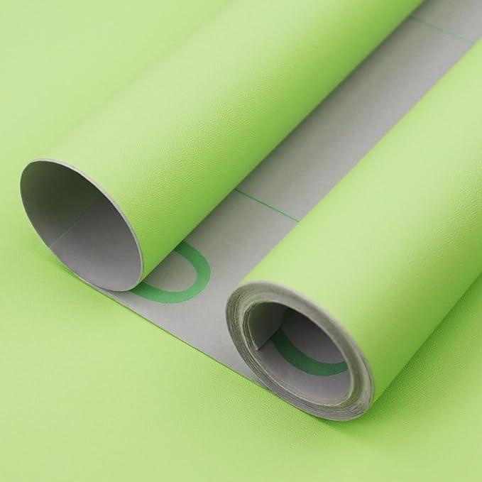 Light Green Peel and Stick Wallpaper, 15.7 X 157 inches Renter Friendly by Consine