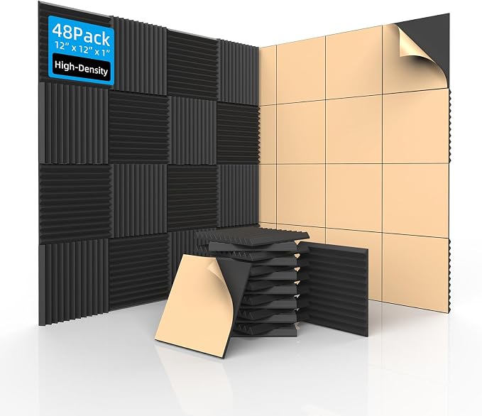 SD SODOCT 48 Pack Acoustic Foam Panels by SODOCT