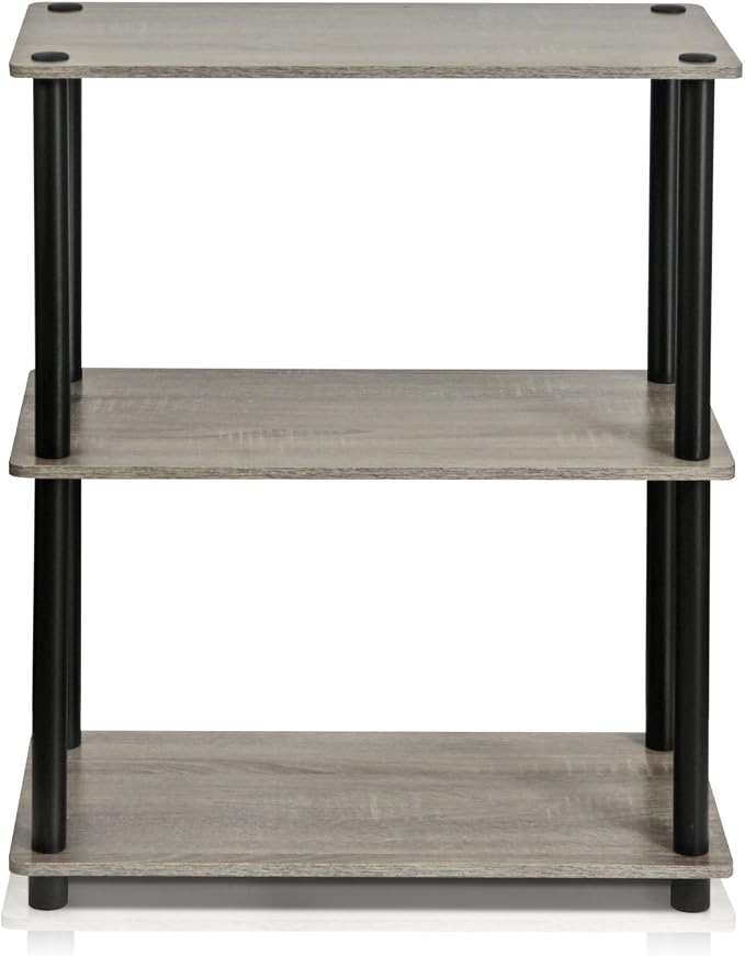 Furinno TURN-N-TUBE Storage Shelves, 3-Tier Book Shelf, Corner Shelf, Toolless - Image 3