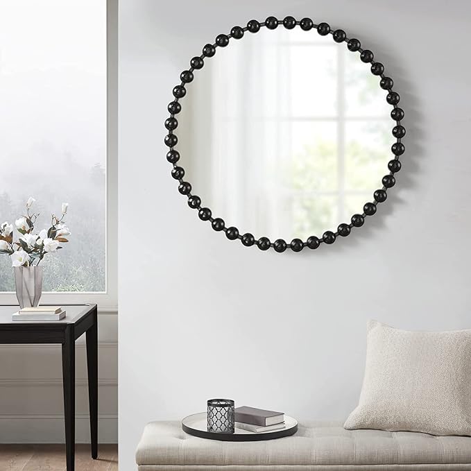 Madison Park Round Mirror, Metal Frame Circle Mirror 36 inch, Wall Art Decor - Image 11