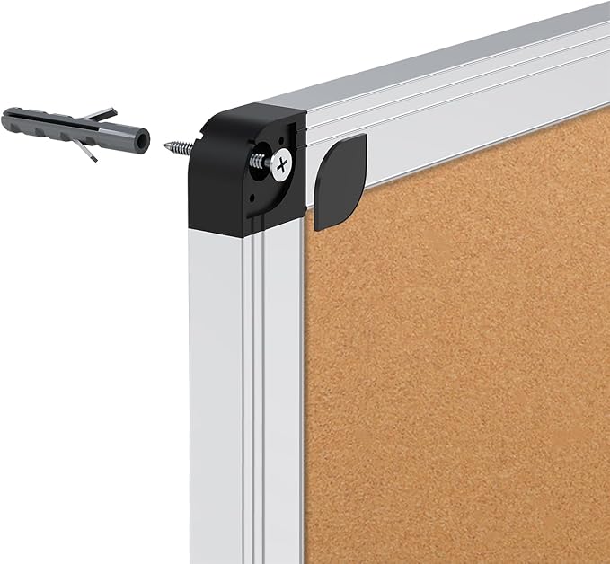 VIZ-PRO Large Cork Bulletin Board, 96 X 48 Inches, Wall-Mounted Corkboard - Image 4